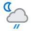 Moderate rain at times