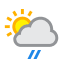 Moderate rain at times
